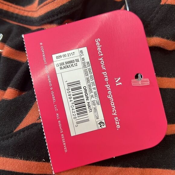 NWT Isabel Maternity by Ingrid & Isabel Medium Striped Long Sleeve T-Shirt - Picture 4 of 6